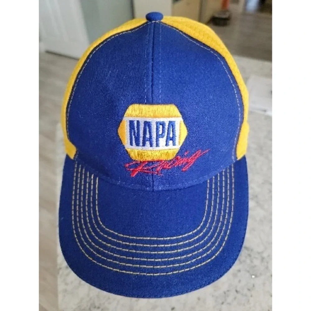 NAPA Racing Chase Elliott #9 Blue Yellow NASCAR Driver Hat‎ Adjustable Cap